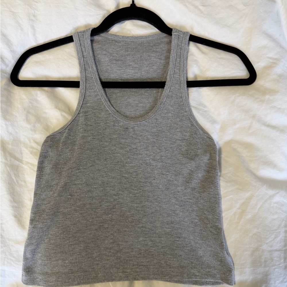 Splits59 ASHBY RIB CROP heather grey